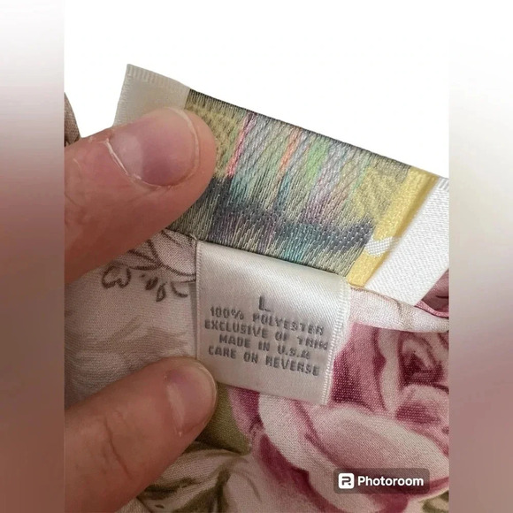 Vintage NWT Dentelle Women’s Floral Slip with matching hanger Large USA made - Picture 7 of 9